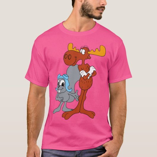 Rocky und Bullwinkle Freund T-Shirt (Vorderseite)