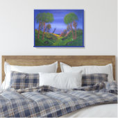 Rocky Valley Blue Sky farbenfrohe Landschaft Leinwanddruck (Insitu (Schlafzimmer))