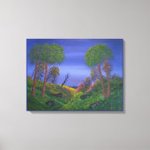 Rocky Valley Blue Sky farbenfrohe Landschaft Leinwanddruck (Vorderseite)