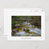 Rocky-Wald-Bach Weißer Text Postkarte (Vorne/Hinten)