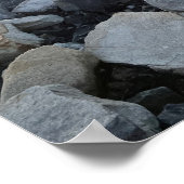 Rocky Waterscape Sunset Foto Poster (Ecke)