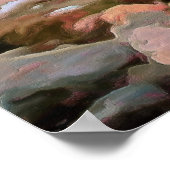 Rocky Waves 0742 Art Print Poster (Ecke)
