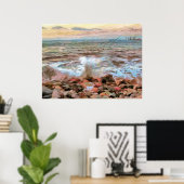 Rocky Waves 0742 Art Print Poster (Heimbüro)