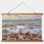 Rocky Waves 0742 Wandteppich Mit Holzrahmen (Vorne)