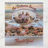 Rocky Waves Vielen Dank 0742 Weinetikett (Einzelnes Label)