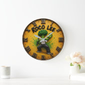 Roco Lee Funny Broccoli Martial Arts Große Wanduhr (Zuhause)