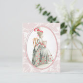Rococco Lady Postkarte (Stehend Vorderseite)