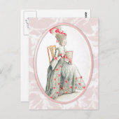 Rococco Lady Postkarte (Vorne/Hinten)