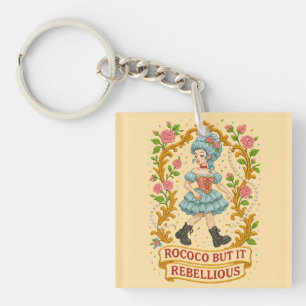 Rococo, aber rebellisch" gestickte Ästhetik Schlüsselanhänger