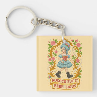 Rococo, aber rebellisch" gestickte Ästhetik Schlüsselanhänger