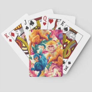 Rococo-Affenmuster Spielkarten