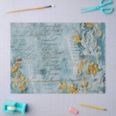 Rococo Blaugold Italienisch Romantisch Seidenpapier (Basteln)