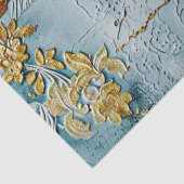 Rococo Blaugold Italienisch Romantisch Seidenpapier (Detail)