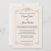 Rococo Blush Einladung (Vorderseite)