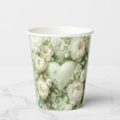 Rococo Butterfly Garden Galentine Floral Elegance Pappbecher (Rückseite)