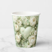 Rococo Butterfly Garden Galentine Floral Elegance Pappbecher (Vorderseite)
