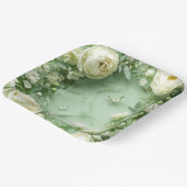 Rococo Butterfly Garden Galentine Floral Elegance Pappteller (Gewinkelt)