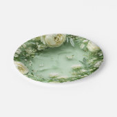 Rococo Butterfly Garden Galentine Floral Elegance Pappteller (Schrägansicht)