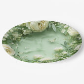 Rococo Butterfly Garden Galentine Floral Elegance Pappteller (Schrägansicht)