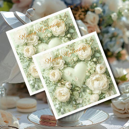 Rococo Butterfly Garden Galentine Floral Elegance Serviette