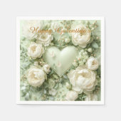 Rococo Butterfly Garden Galentine Floral Elegance Serviette (Vorderseite)