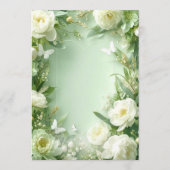 Rococo Butterfly Garden Galentine Tea Party Menu Einladung (Rückseite)