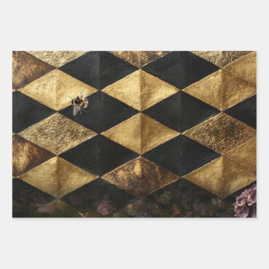 Rococo Buzz Bee themes Heavy Weight Decoupage Geschenkpapier Set (Vorderseite 3)