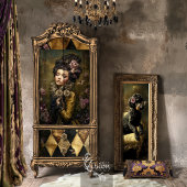 Rococo Buzz Moody Victorian Portrait & Floral Art Seidenpapier