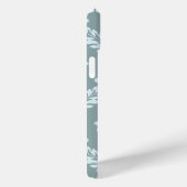 Rococo Damask Art I Duck Egg Blue+Teal Case-Mate iPhone Hülle (Rückseite / Rechts)