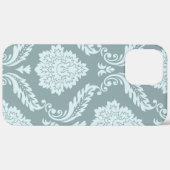 Rococo Damask Art I Duck Egg Blue+Teal Case-Mate iPhone Hülle (Hinten (horizontal))