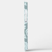 Rococo Damask Art I Duck Egg Blue+Teal Case-Mate iPhone Hülle (Rückseite / Links)