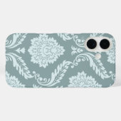 Rococo Damask Art I Duck Egg Blue+Teal Case-Mate iPhone Hülle (Rückseite (Horizontal))