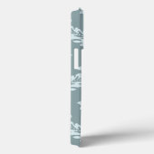 Rococo Damask Art I Duck Egg Blue+Teal Case-Mate iPhone Hülle (Rückseite / Rechts)