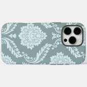 Rococo Damask Art I Duck Egg Blue+Teal Case-Mate iPhone Hülle (Rückseite (Horizontal))
