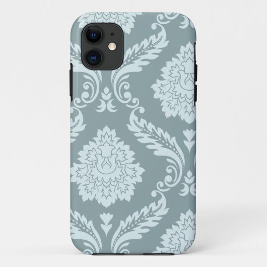 Rococo Damask Art I Duck Egg Blue+Teal Case-Mate iPhone Hülle (Rückseite)