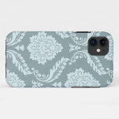 Rococo Damask Art I Duck Egg Blue+Teal Case-Mate iPhone Hülle (Rückseite (Horizontal))