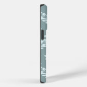 Rococo Damask Art I Duck Egg Blue+Teal Case-Mate iPhone Hülle (Rückseite / Rechts)