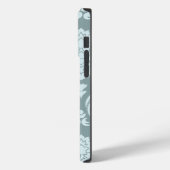 Rococo Damask Art I Duck Egg Blue+Teal Case-Mate iPhone Hülle (Rückseite / Links)