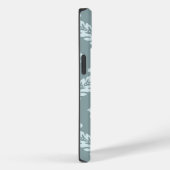 Rococo Damask Art I Duck Egg Blue+Teal Case-Mate iPhone Hülle (Rückseite / Rechts)