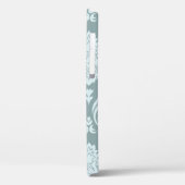 Rococo Damask Art I Duck Egg Blue+Teal Case-Mate iPhone Hülle (Rückseite / Links)