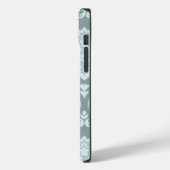Rococo Damask Art I Duck Egg Blue+Teal Case-Mate iPhone Hülle (Rückseite / Links)