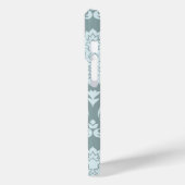 Rococo Damask Art I Duck Egg Blue+Teal Case-Mate iPhone Hülle (Rückseite / Links)