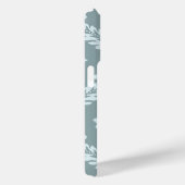 Rococo Damask Art I Duck Egg Blue+Teal Case-Mate iPhone Hülle (Rückseite / Rechts)