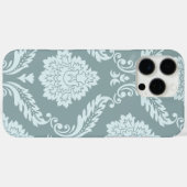 Rococo Damask Art I Duck Egg Blue+Teal Case-Mate iPhone Hülle (Rückseite (Horizontal))