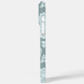 Rococo Damask Art I Duck Egg Blue+Teal Case-Mate iPhone Hülle (Rückseite / Links)