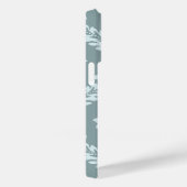 Rococo Damask Art I Duck Egg Blue+Teal Case-Mate iPhone Hülle (Rückseite / Rechts)