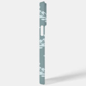 Rococo Damask Art I Duck Egg Blue+Teal Case-Mate iPhone Hülle (Rückseite / Rechts)