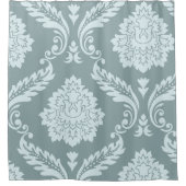 Rococo Damask Art I Duck Egg Blue+Teal Duschvorhang (Vorderseite)
