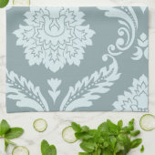 Rococo Damask Art I Duck Egg Blue+Teal Geschirrtuch (Gefaltet)