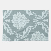 Rococo Damask Art I Duck Egg Blue+Teal Geschirrtuch (Horizontal)